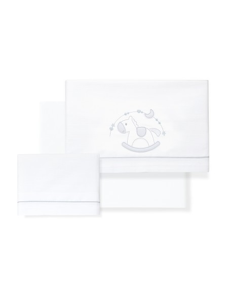 Triptico Minicuna Caballito Bco/Gris