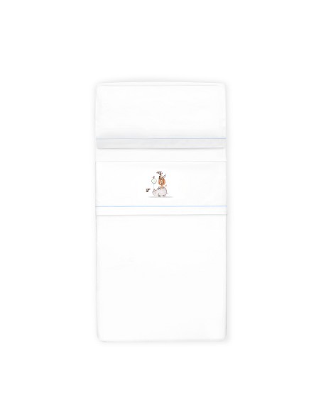 Triptico Minicuna Estampado Rino-Leon Bco/Azul