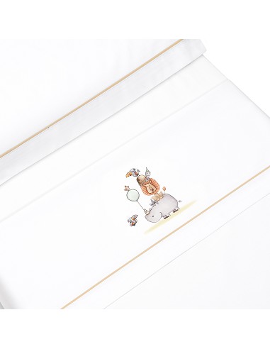 Triptico Minicuna Estampado Rino-Leon Bco/Beig