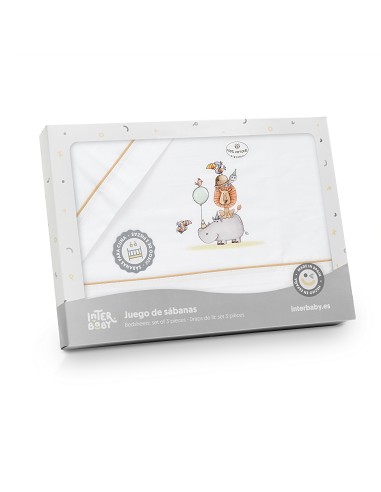 Triptico Minicuna Estampado Rino-Leon Bco/Beig