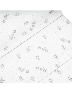 Triptico Minicuna Elefante Globo Continuo Bco/Gris 2