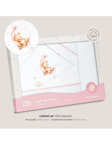 Triptico Minicuna Estampado Oso Luna Estrellas...