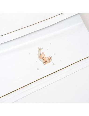 Triptico Minicuna Estampado Oso Luna Estrellas...