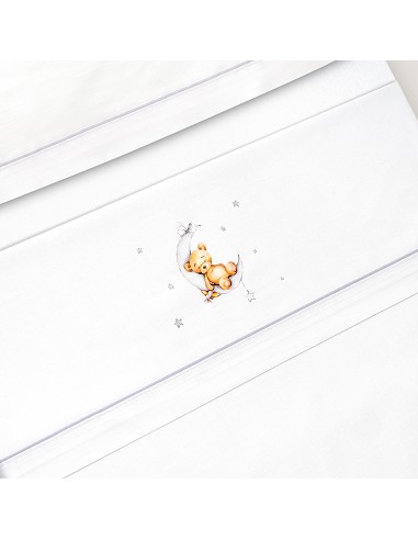 Triptico Minicuna Estampado Oso Luna Estrellas...