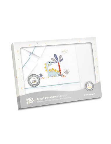 Triptico Minicuna Estampado Dinosaurio Palmera...