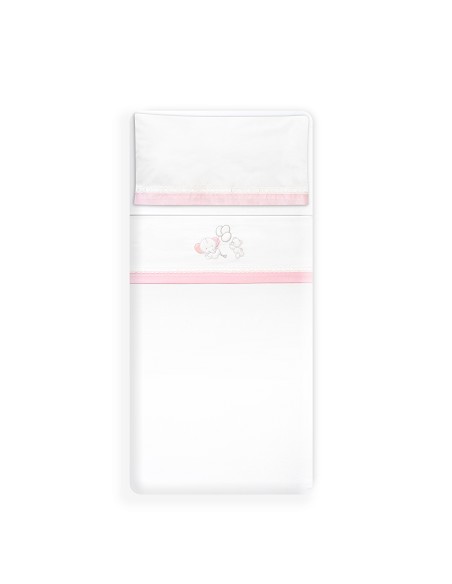 Triptico Minicuna Pasacinta Oso Elefante Globos Bco/Rosa