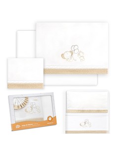 Triptico Minicuna Pasacinta Oso Elefante Globos Bco/Beig