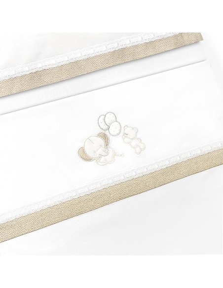 Triptico Minicuna Pasacinta Oso Elefante Globos Bco/Beig