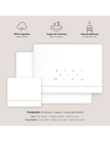 Triptico Minicuna Estrella Luna Multicolor...