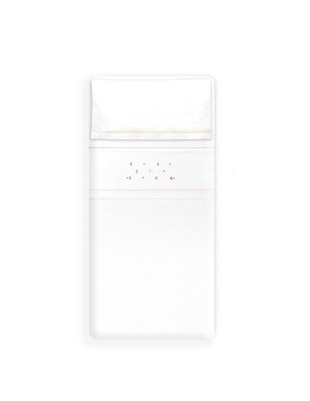 Triptico Minicuna Estrella Luna Multicolor Bco/Rosa