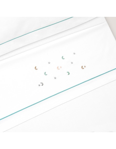 Triptico Minicuna Estrella Luna Multicolor Bco/Verde