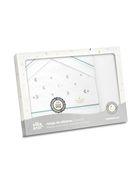 Triptico Minicuna Estrella Luna Multicolor Bco/Verde