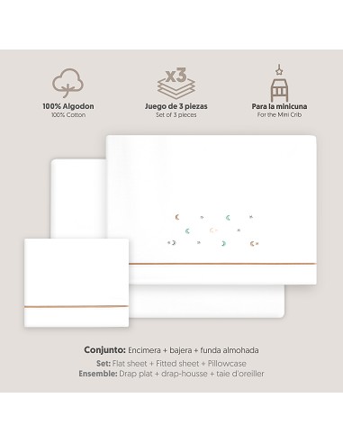 Triptico Minicuna Estrella Luna Multicolor...