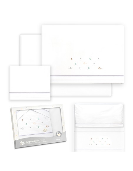 Triptico Minicuna Estrella Luna Multicolor Bco/Gris