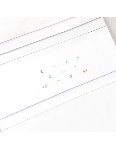 Triptico Minicuna Estrella Luna Multicolor Bco/Gris