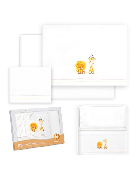 Triptico Minicuna Leon Jirafa Pajarito Blanco