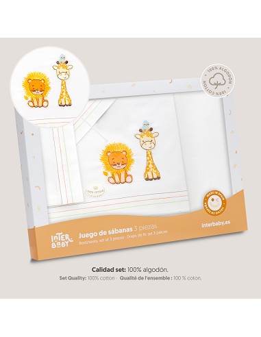 Triptico Minicuna Leon Jirafa Pajarito Blanco