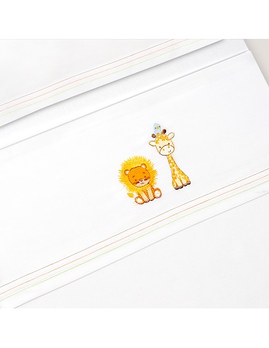 Triptico Minicuna Leon Jirafa Pajarito Blanco