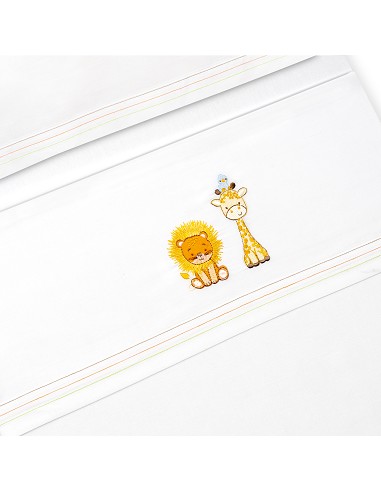 Triptico Minicuna Leon Jirafa Pajarito Blanco