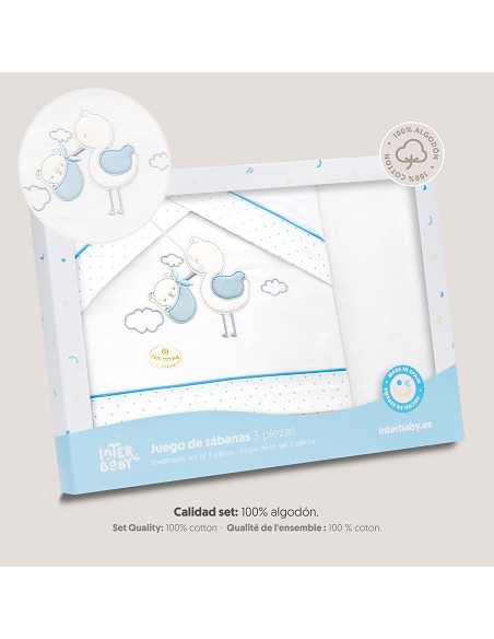 Triptico Minicuna Cigueña Oso Bco/Azul