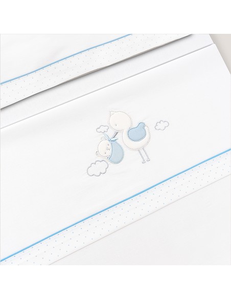 Triptico Minicuna Cigueña Oso Bco/Azul