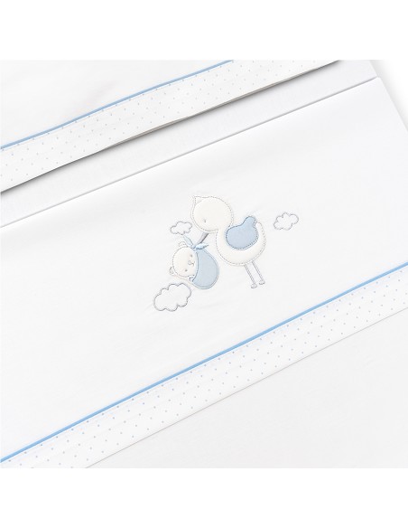 Triptico Minicuna Cigueña Oso Bco/Azul