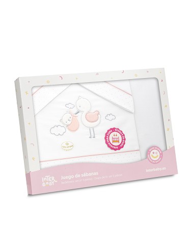Triptico Minicuna Cigueña Oso Bco/Rosa