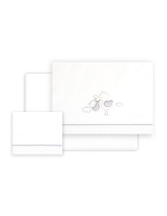 Triptico Minicuna Cigueña Oso Bco/Gris