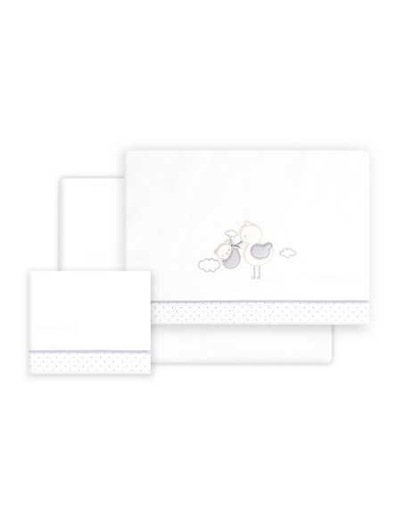Triptico Minicuna Cigueña Oso Bco/Gris