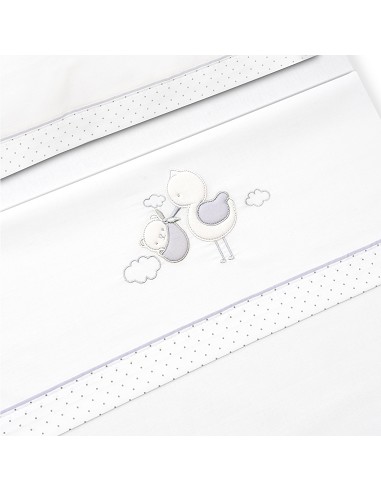 Triptico Minicuna Cigueña Oso Bco/Gris