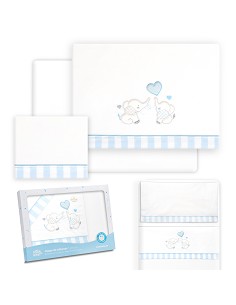 Triptico Minicuna Parejita Elefante Bco/Azul