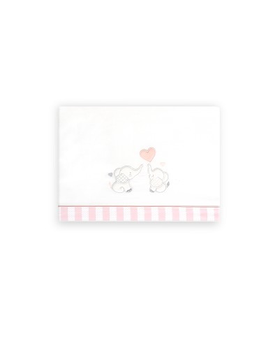 Triptico Minicuna Parejita Elefante Bco/Rosa