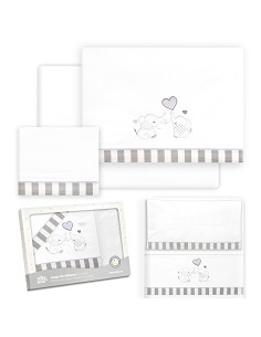Triptico Minicuna Parejita Elefante Bco/Gris