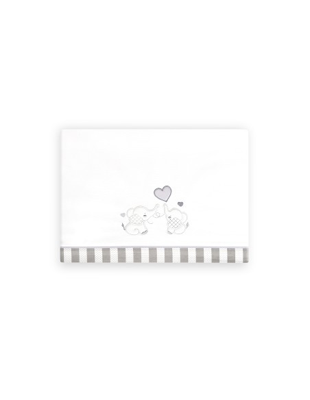 Triptico Minicuna Parejita Elefante Bco/Gris