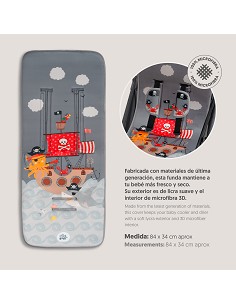 Colchoneta Mod Pirata Caribe Gris 2