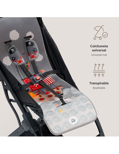 Colchoneta Mod Pirata Caribe Gris