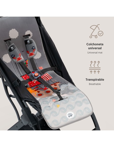 Colchoneta Mod Pirata Caribe Gris