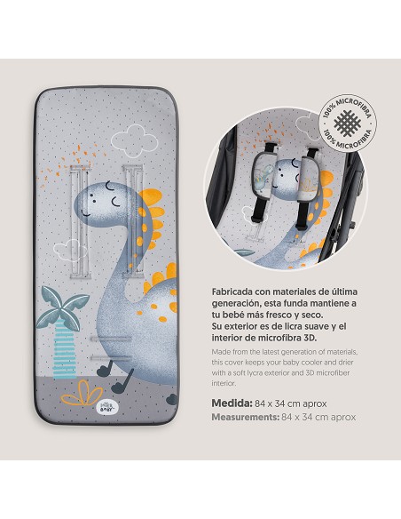 Colchoneta Modelo Dino Palmera Gris