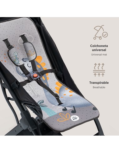 Colchoneta Modelo Dino Palmera Gris