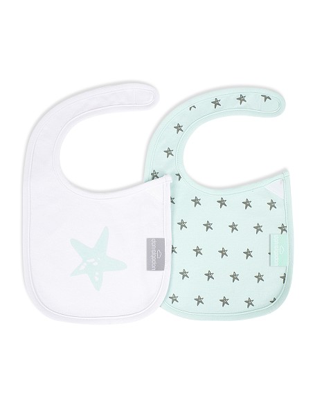 Pack 2 Baberos Velcro (Estrella) Verde