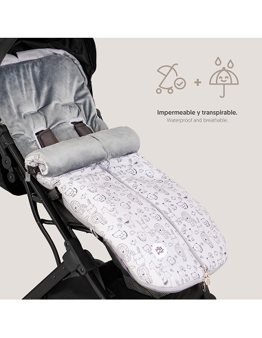 Saco Carro Universal Mod Continuo Animales Gris