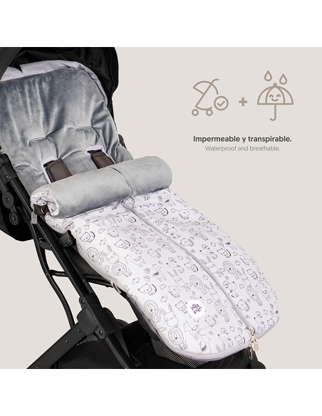 Saco Carro Universal Mod Continuo Animales Gris