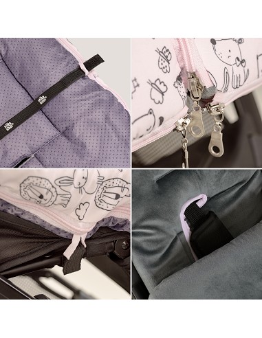 Saco Carro Universal Mod Continuo Animales Gris