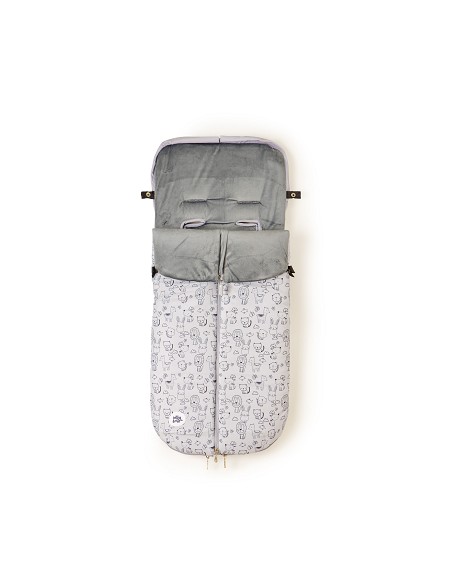 Saco Carro Universal Mod Continuo Animales Gris