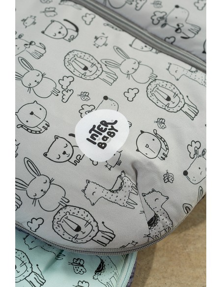 Saco Carro Universal Mod Continuo Animales Gris