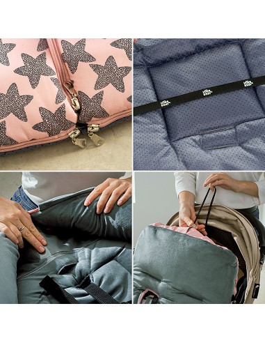 Saco Carro Universal Mod Star Marino Rosa