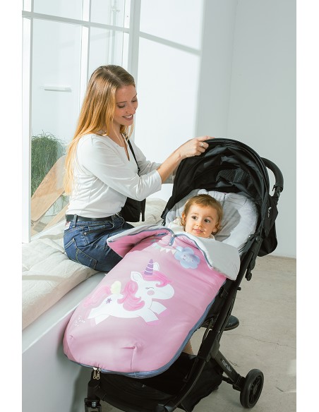 Saco Carro Universal Mod Unicornio Rosa