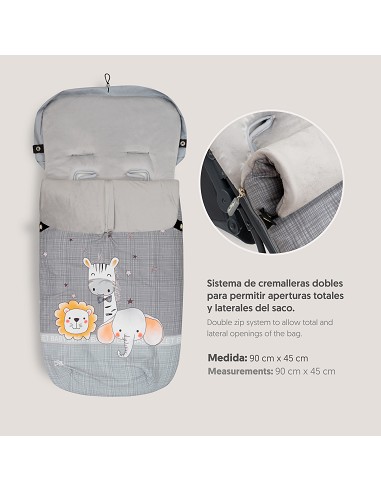 Saco Carro Universal Mod Animalitos Gris