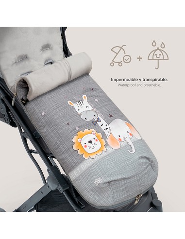 Saco Carro Universal Mod Animalitos Gris