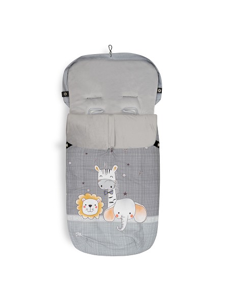 Saco Carro Universal Mod Animalitos Gris